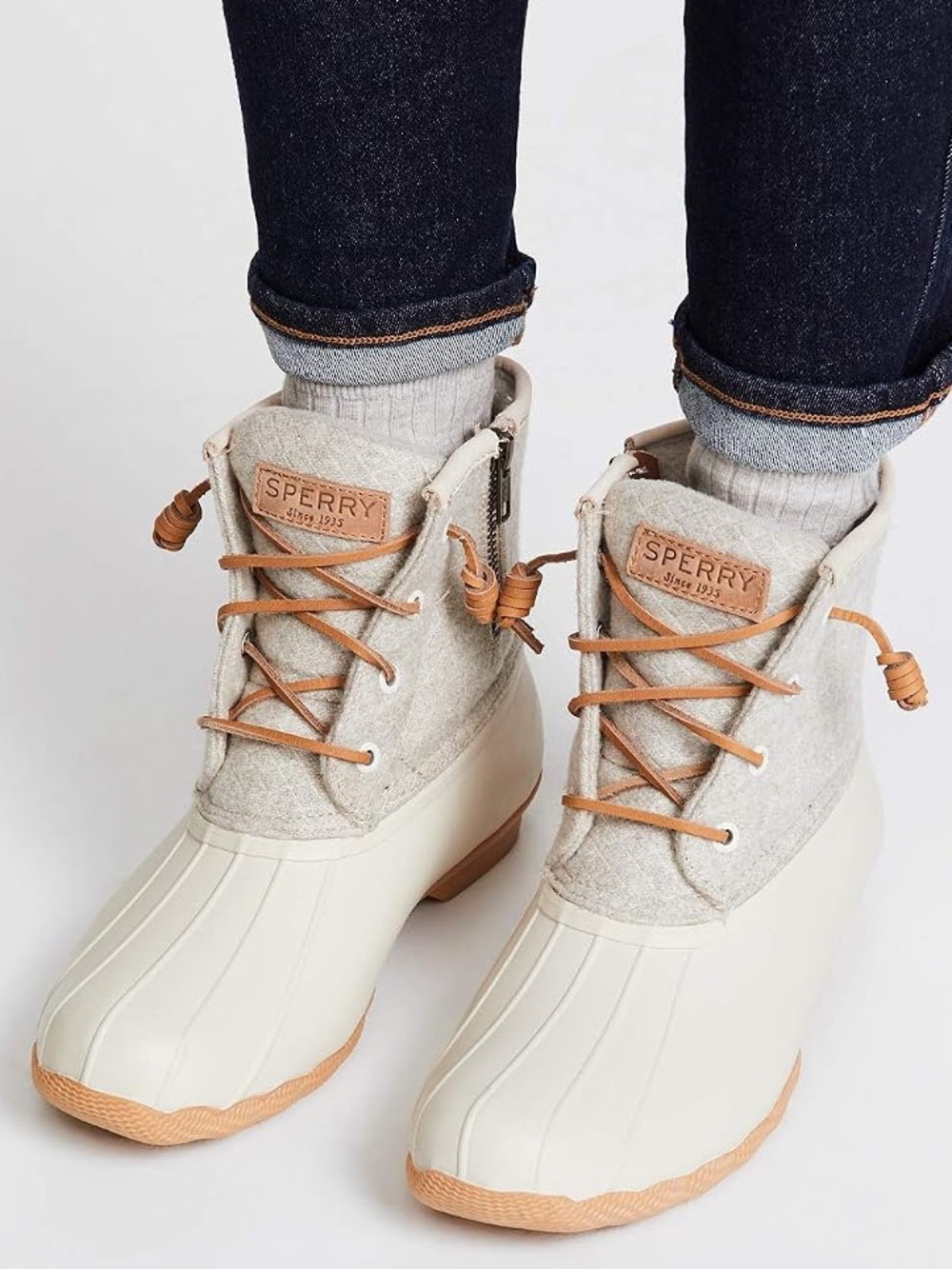 Sperry “Saltwater Wool Embossed” Duck Boots